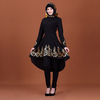 2022 Muslim Middle East New Style Muslim Women's Pure Color Bronzing Fashion Dress Top