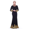 2022 New Muslim Robe Classic Loose Bronzing Dress Abaya Jilbab Islamic Clothing