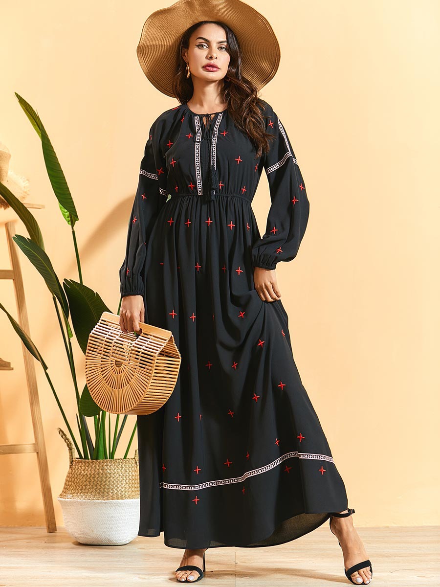  Modest Women Jalabiya Muslim Burka Jilbab Dubai Kaftan Modern 2022 Arabic Prayer Islamic Clothing Thobe Burqa Maxi Dress Abaya