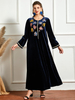  Burka Jilbab Burqa 2022 Kaftan Muslim Islamic Clothing Modest Thobe Cotton Plus Size Arabic Dubai Modern Women Fashion Jalabiya Printing Maxi Dress Abaya