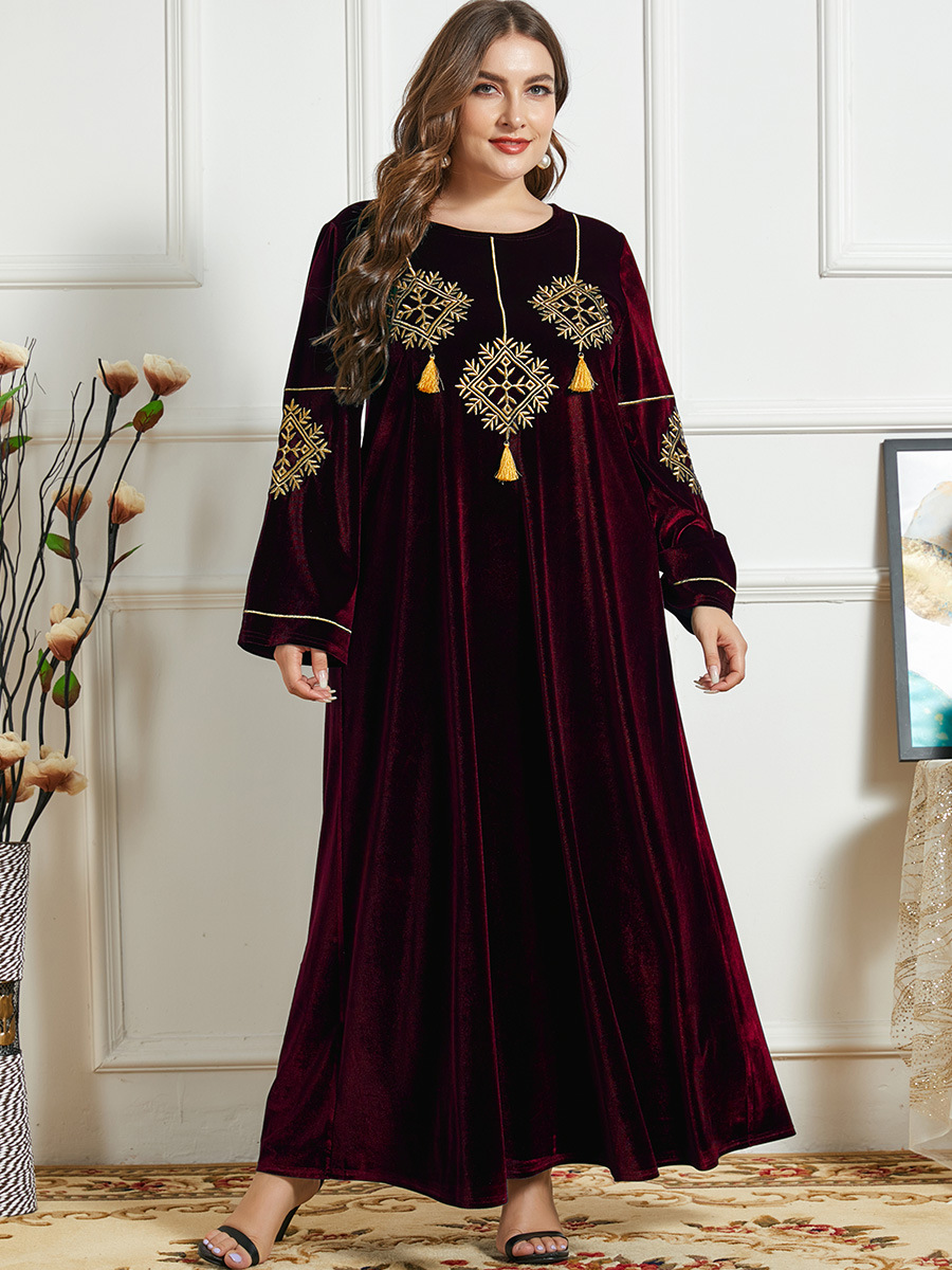  Printing Dubai Jilbab Kaftan Women Thobe Cotton Islamic Clothing Burqa Muslim Jalabiya Fashion Plus Size Burka Modern Arabic 2022 Modest Maxi Dress Abaya
