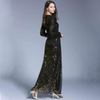 2022 Fashion Two-color Sequined Long Sleeve Long Simple And Elegant Slim Middle East Dress