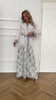2022 Muslim Plus Size Women's White Middle East Arab Cross-border EBay Embroidery Belt Loose Jacket