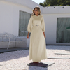 2022 Muslim New Muslim Fashion Simple Muslim Middle East Solid Color Round Neck Elegant Arabian Long Skirt