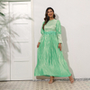 2022 New Muslim Solid Color Sequined Slim Dress Abaya