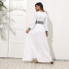 2022 New Middle Eastern Simple V-neck High Waist Shows Thin And Elegant Temperament Muslim Long Dress Abaya