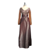 2022 Muslim Pakistani Loose Arabian Sequins V-neck Elegant Malaysian Women's Clothing
