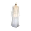 2022 Muslim White Elegant Double-layered Organza Muslim Translucent Jacket