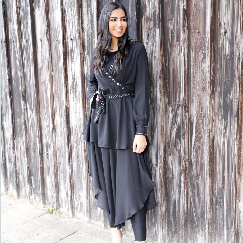 Women Arabic Casual 2022 Modern Malaysia Design New Design Salwar Kameez Islamic Robe Abaya