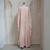 2022 Muslim Southeast Asia Muslim Bat Sleeve Middle East Sequined Pink Chiffon Arab Women