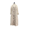 2022 Muslim Winter Loose Solid Color Small Fragrant Cotton Elegant Splicing Line Seam Sandwiched Cotton Middle East Coat