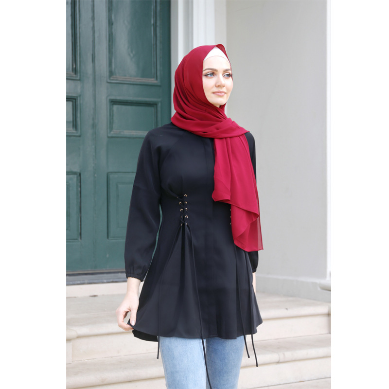 Casual New Design Arabian 2022 Modern Arabic Modest Dubai Women Islamic Shirt