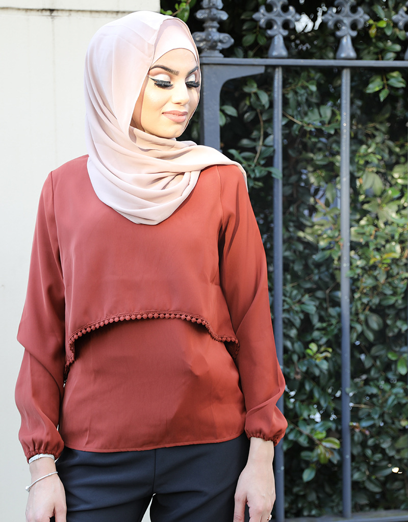 Arabic Casual New Design Dubai Arabian 2022 Modern Modest Women Islamic Shirt