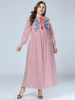 Dubai Turkish Kaftan Muslim Dresses Femme Fashion Women Cotton Fabric Hijabi Burqa Musulmane Islamic Clothing Burka Vetements Modest Turkish Borka Maxi Dress Abaya