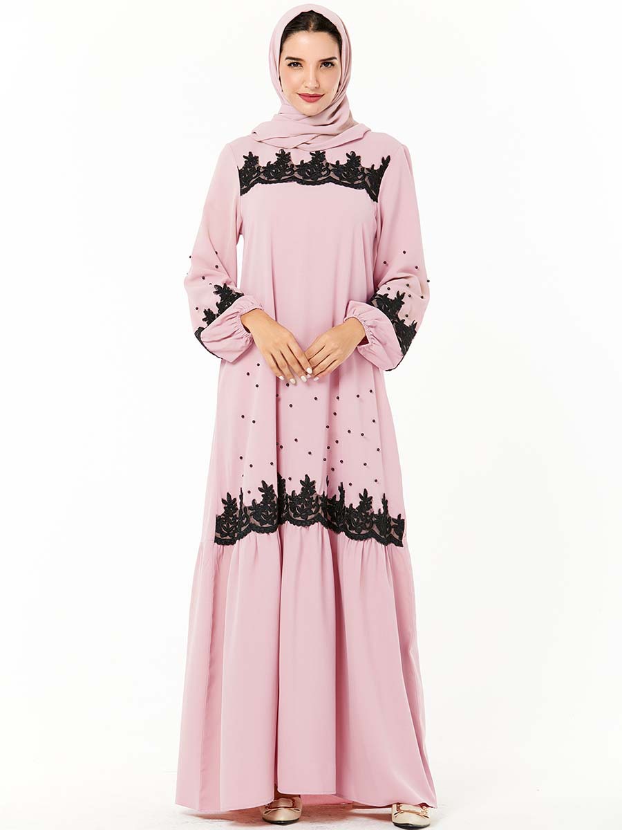  Robe Femme Musulman Modest Kebaya Maleisie Vêtements Islamic Clothing Women Borka Prayer Clothes Turkish Vetement Femme Dubai Embroidery Maxi Dress Abaya