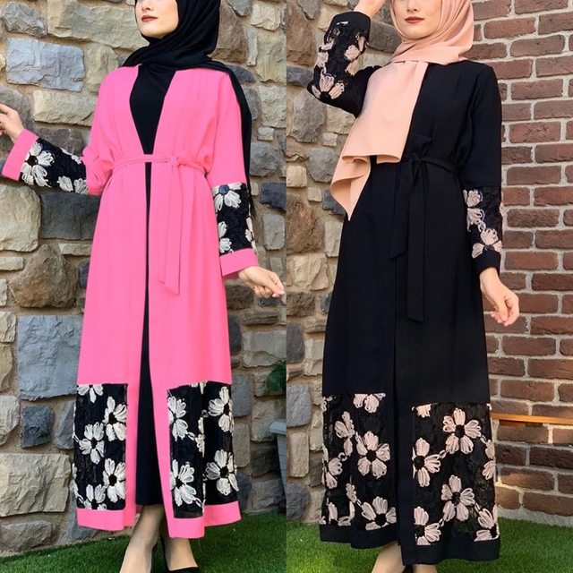  Arab Kimono Morocco Burka Islamic Clothing Kaftan Turkish Modest Fashion Dubai 2022 Jalabiya Muslim Robe Women Maxi Dress Open Abaya