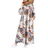 2022 Muslim Cotton And Linen Printed Dress Muslim Robe Dress Big Swing Dress