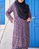 SIPO Eid New Design Malaysia Kurung Pahang Muslim Wanita Purple Floral Plus Size Dress Modern Baju Kurung