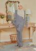 SIPO Eid 2024 Raya Malaysia Baju Kurung Velvet Satin Pencil Skirt with Pleated Musulmane Perempuan Dress Modern Kurung