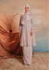 SIPO Eid New Design Malaysia Baju Kurung Flare Kurung with Princess Cut Bubble Sleeves Embroidery with Metallic Thread Muslim Women Dresses Modern Kurung