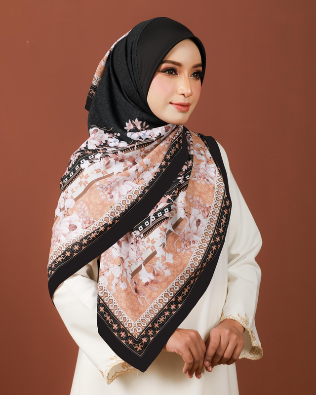 SIPO Customize Premium Cotton Voile Printed Bawal Hijab Malaysia Muslim Print Hijab Scarf