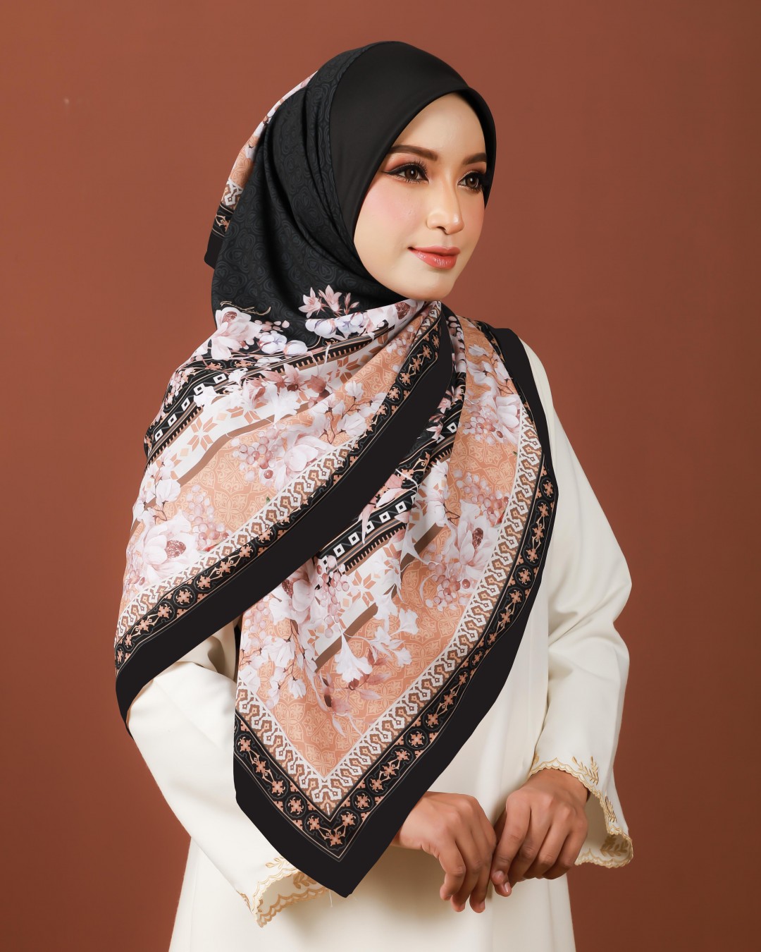 SIPO Customize Premium Cotton Voile Printed Bawal Hijab Malaysia Muslim Print Hijab Scarf