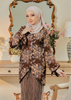 SIPO Eid Oem Malaysia kurung Muslimah Wanita Polyester Cotton floral printing Dress Modern Baju Kurung