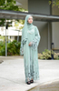 SIPO Hot Selling Luxe Solid Color Long Sleeve Plus Size Floral Embroidery Muslim Women's Abaya With Lace Craft