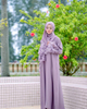 SIPO Factory Wholesale of Solid Color Middle Eastern Muslim Women's Dresses with Headscarves Abaya Women Muslim Dress