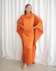 SIPO Abaya Silk Women Elegant Islamic Stain Kaftan