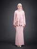 SIPO New Design Lace Round Neck Chiffon with Lining Mini Baju Kurung Malaysia Women Muslim Dress Flare Sleeve Mini Kurung