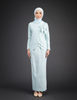 SIPO 2024 Latest Traditional baju kurung V-scallop neckline islamic dress Pencil skirt mini kurung for women 