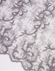 Embroidery Lace PEARL BEADED LACE IN CHARCOAL GREY