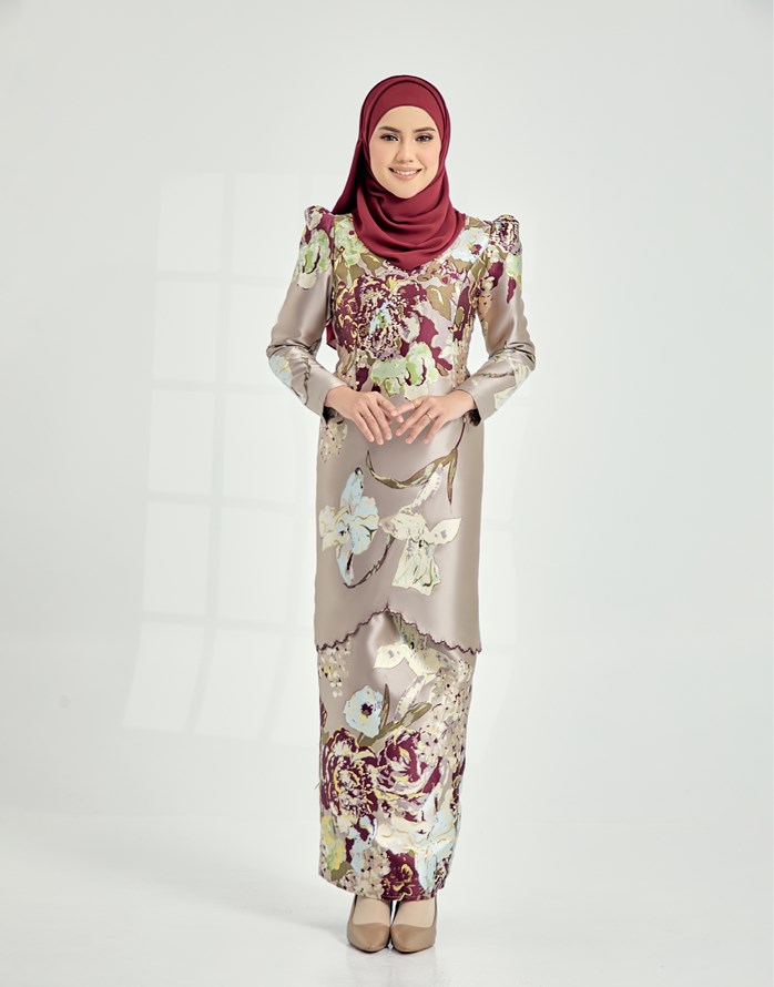Embroidery Baju Kurung Moden Flower Lace