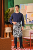 SIPO Oem Design Eid Malaysia Men's Traditional Kurta with Key-Hole Neckline And Button Detail