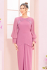 SIPO High Quality Factory Price OEM ODM Malaysia Baju Kurung Mini with Scallop Embroidery And Pleated Sleeve
