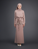 SIPO New Design Malaysia's Chic Elegance Mini Kurung with Tied Knot Waistline And Soft French Lace Accents Baju Kurung Modern