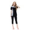 Hot Sex Highly Elastic Short Sleeve Three-Piece Muslim Girls Islamic Women Swimwear Swimsuit