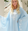Florale Embroidery Muslim Islamic Kaftan Abaya Maxi Dress Gown