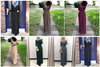 Fashion Simple Elegant Long Dresses Muslim Abaya Collar Islamic Clothing Moroccan Kimono