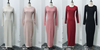 New Model Fashion Women Long Sleeves Bodycon Elegant Inner Dresses Islamic Clothing