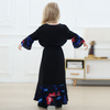 Match Button Flare Sleeve Kid Child Modest Muslim Islamic Abaya Maxi Dress