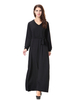 Wholesale V-Neck High Elastic Long Sleeve Muslim Islamic Abaya Ladies Dresses Women Clothing