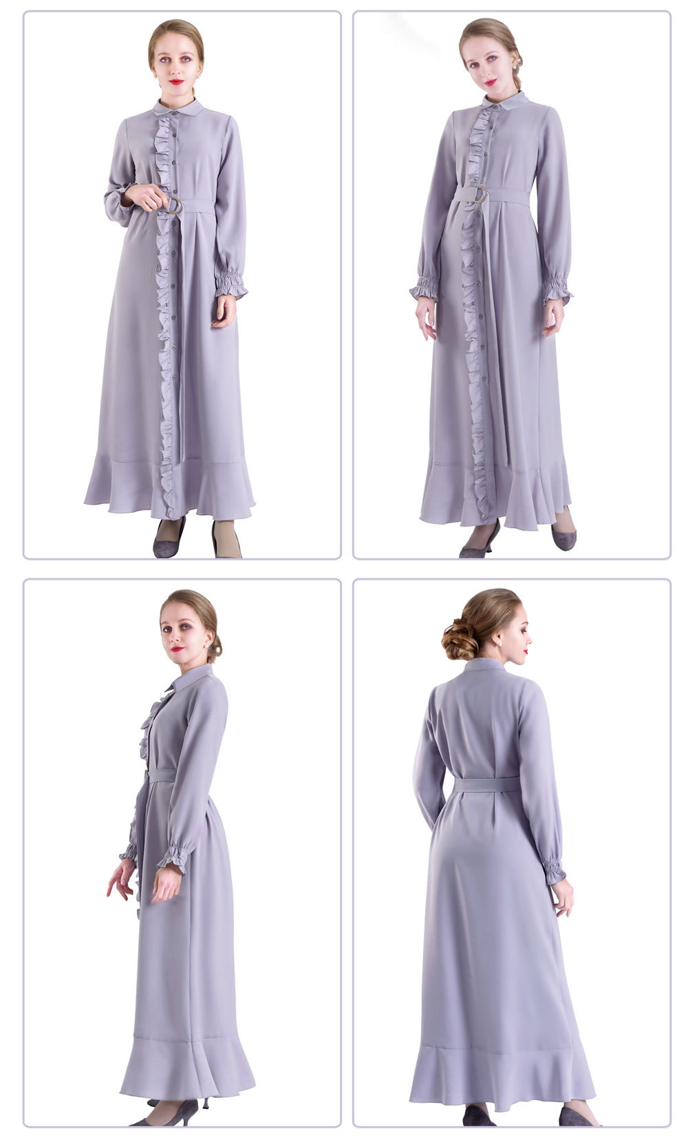 Muslim Abaya Hotsale Casual Islamic Clothing Moroccan Turkey Dresses For Ladies (3)