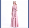 Adult Arab Abaya Moroccan Ladies Islamic Clothing layered Dress With Belt
