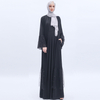 Nida Black Modesty Kimono Arab Robe Cardigan Islamic Open Abaya Muslim Fashion