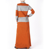 Button Muslim Sportswear Contrast Striped Set Islamic Clothing For Women
