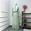 Latest Design Elegant Floral Long Sleeves Maxi Robes Muslim Abaya Dubai Islamic Women Clothing