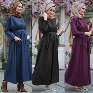 Pakistani Women New Style Hot Sell Fashion Muslim Kaftan Maxi Dresses Modest Clothing