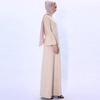 2021 Dubai Modest Islamic Winter Clothing Solid Color Long Sleeves Dress Muslim 